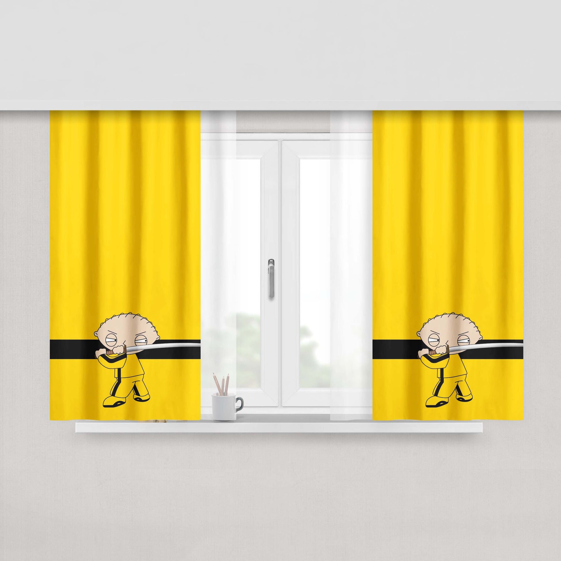 Kill Bill Lois Family Guy Peach Skin Window Curtains