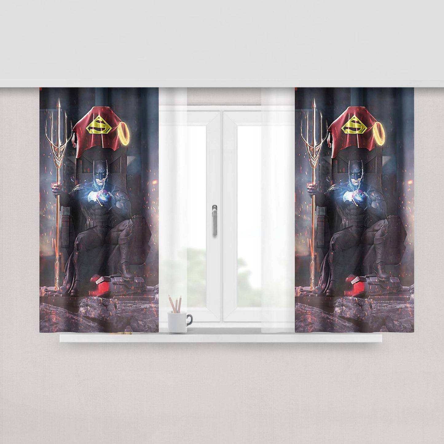 King Batman Peach Skin Window Curtains