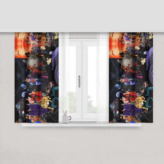 Kingdom Hearts Disney Villains Peach Skin Window Curtains
