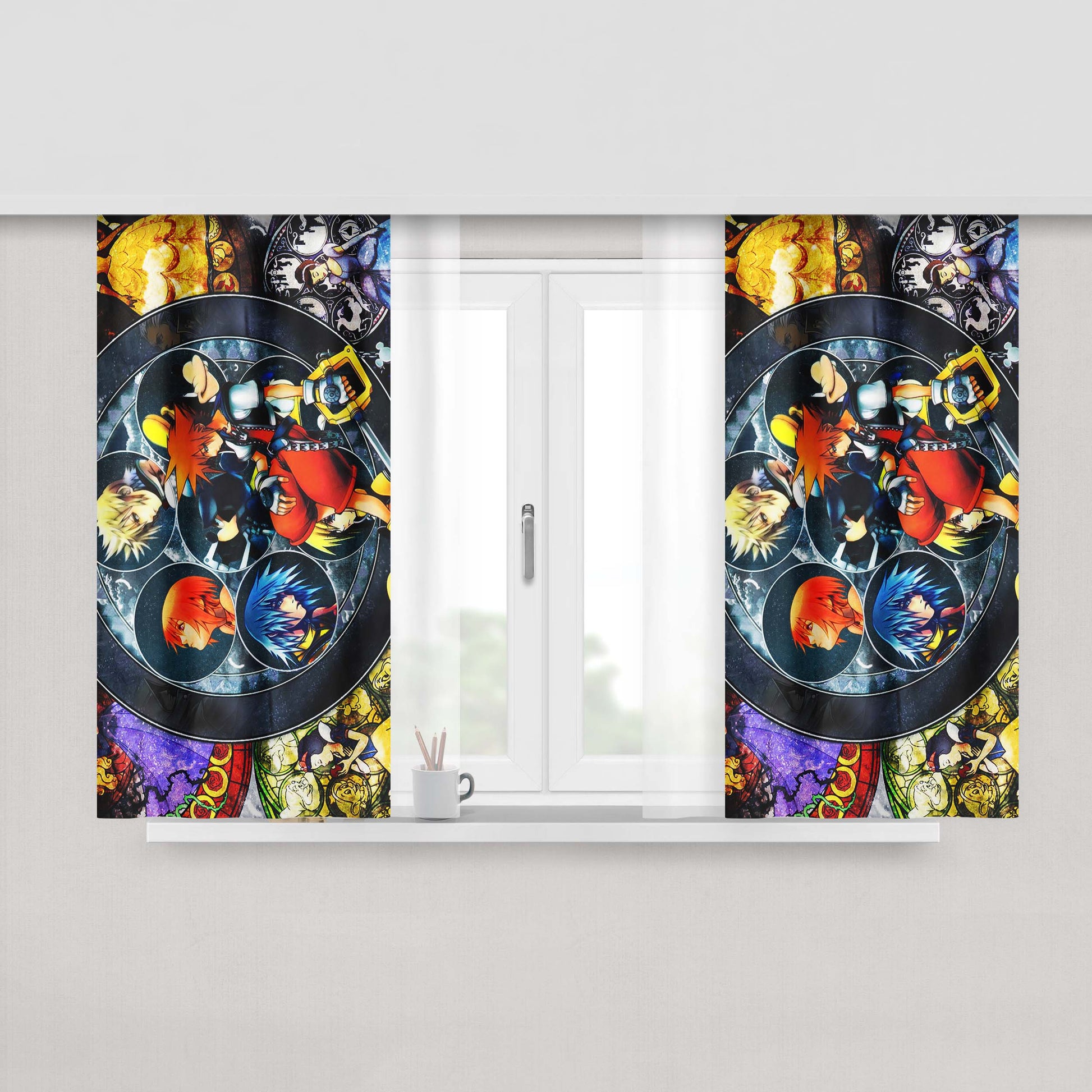 Kingdom Hearts Disney Peach Skin Window Curtains