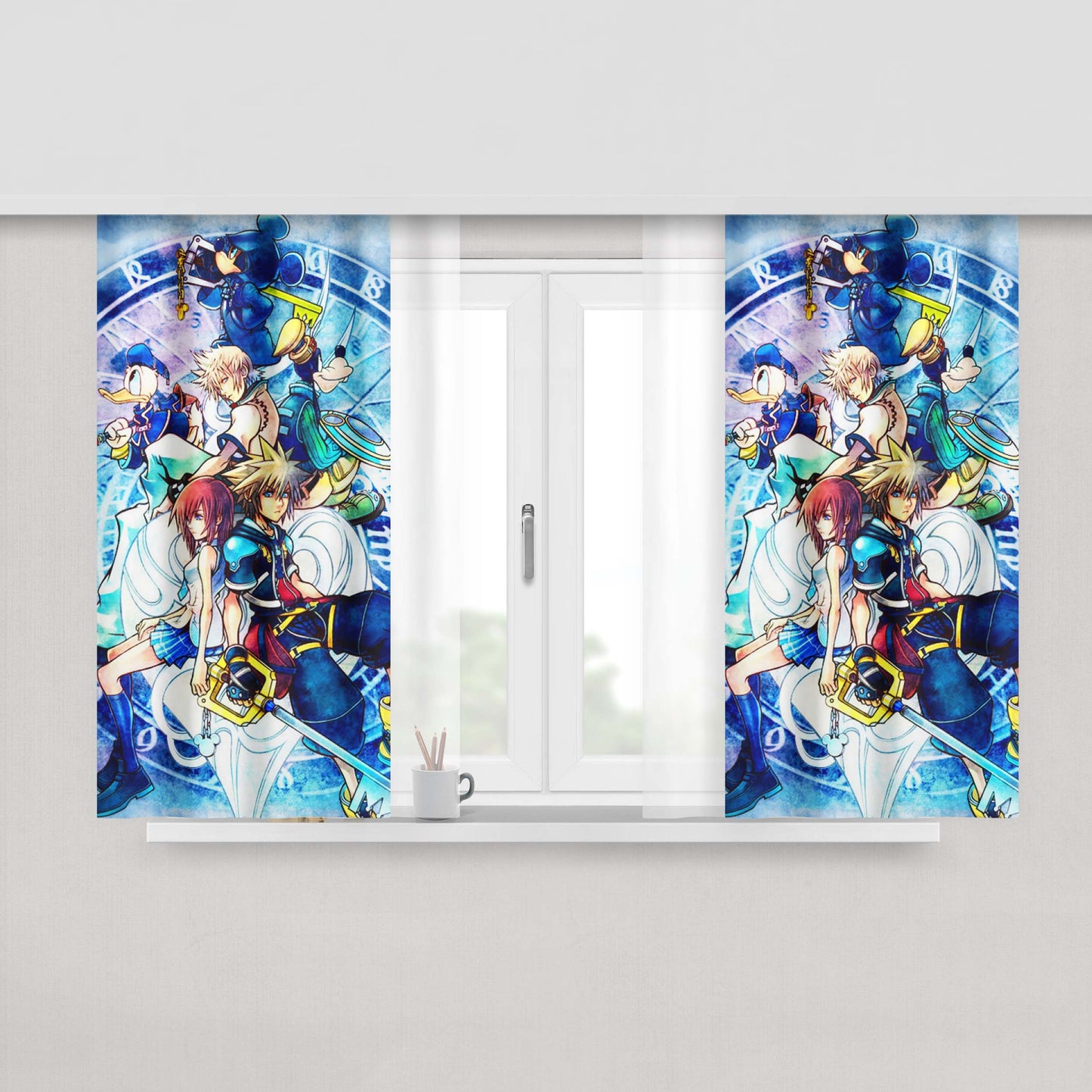 Kingdom Hearts Peach Skin Window Curtains