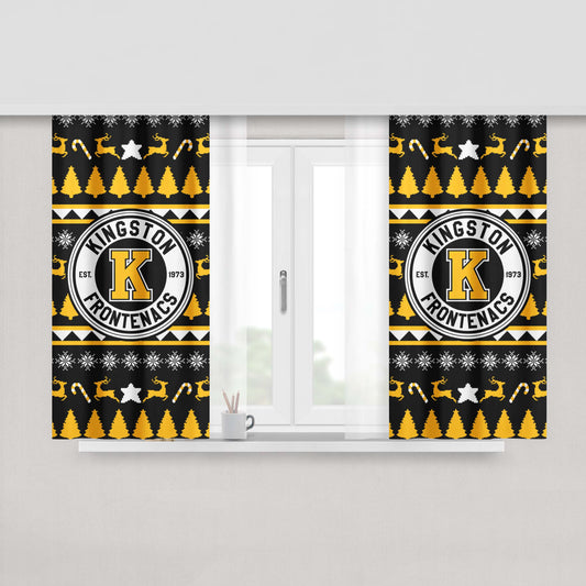 Kingston Frontenacs Christmas Sweater Peach Skin Window Curtains