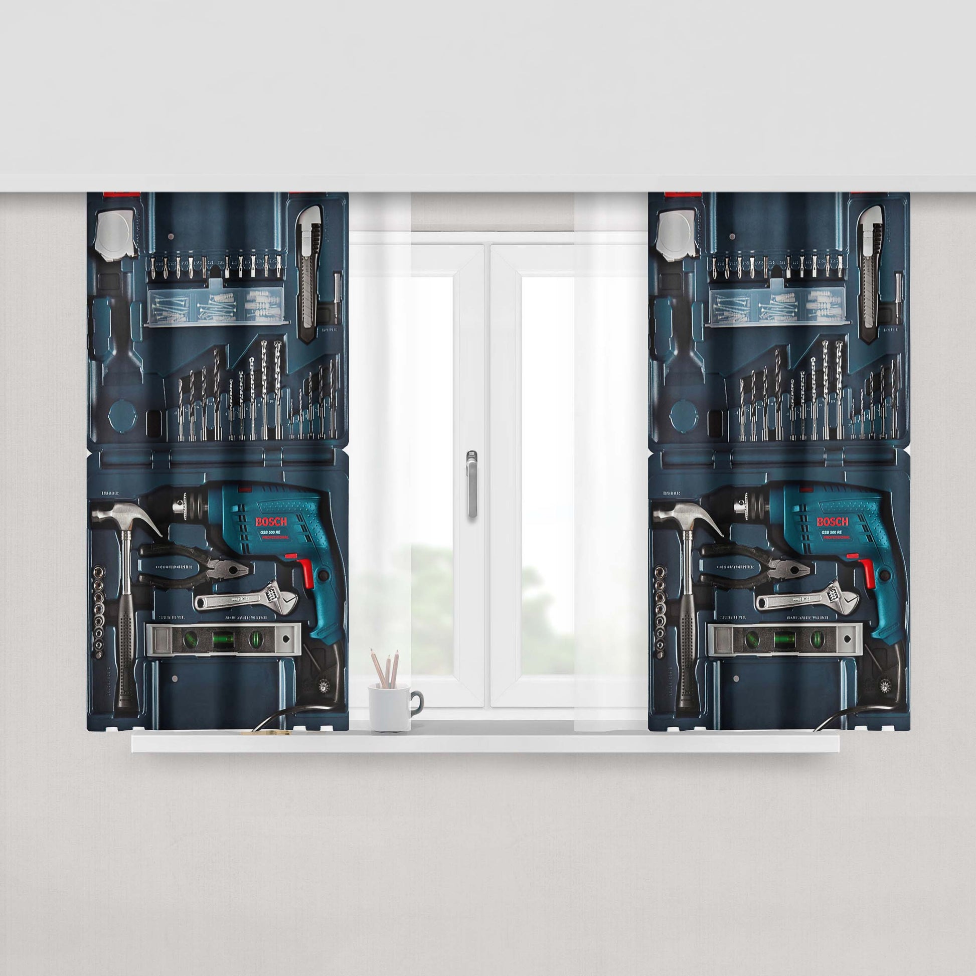 Kit Of Tools Peach Skin Window Curtains