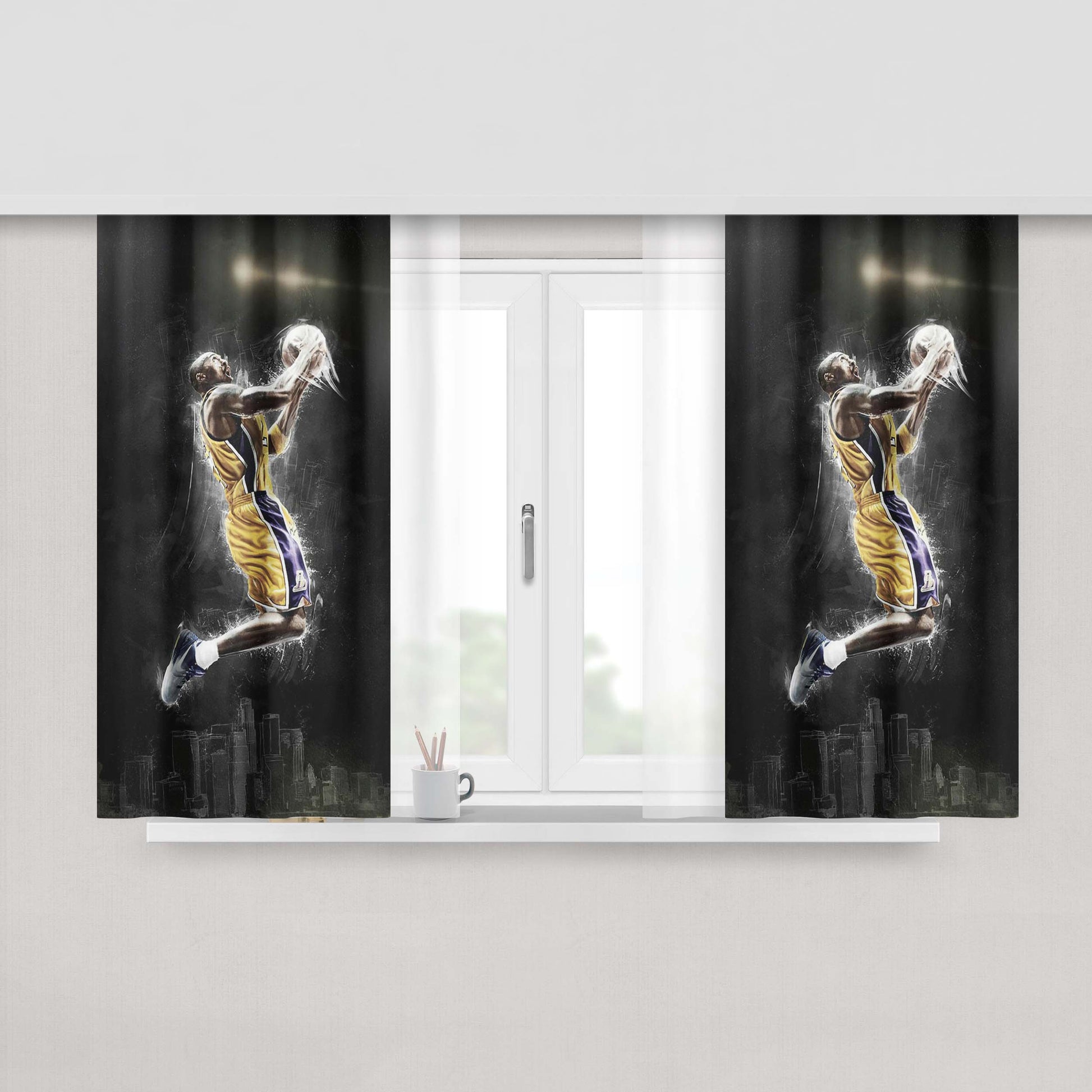 Kobe Bryant 30 Quote Peach Skin Window Curtains