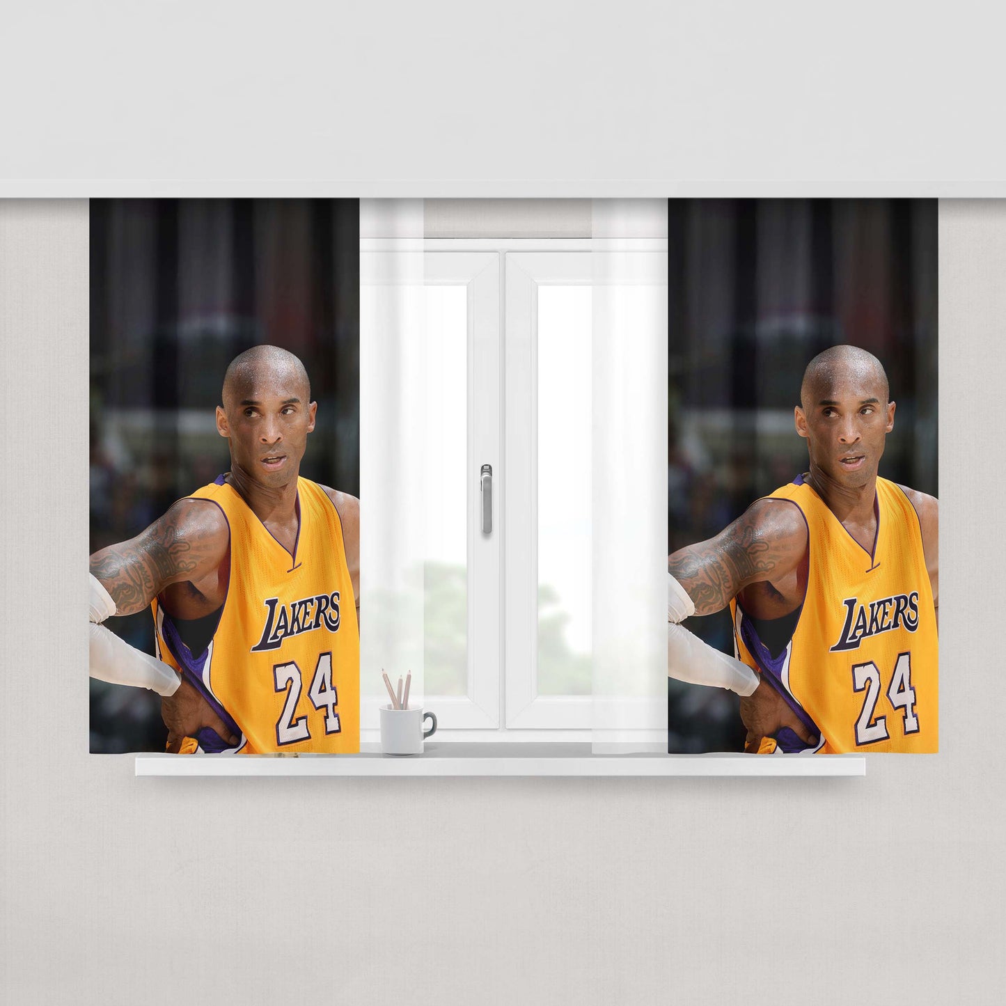 Kobe Bryant Lakers Nba Basketball Peach Skin Window Curtains