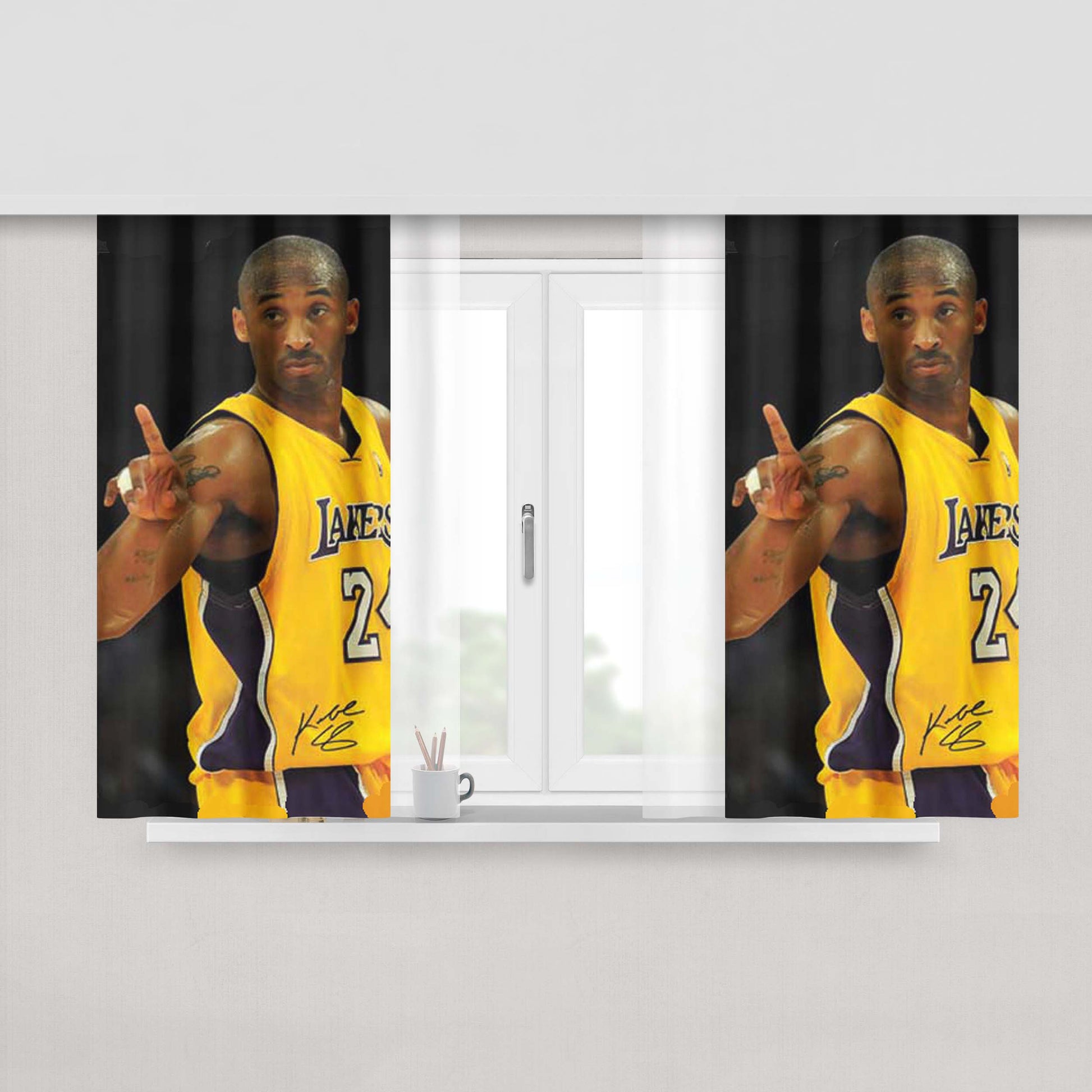 Kobe Bryant Nope Peach Skin Window Curtains
