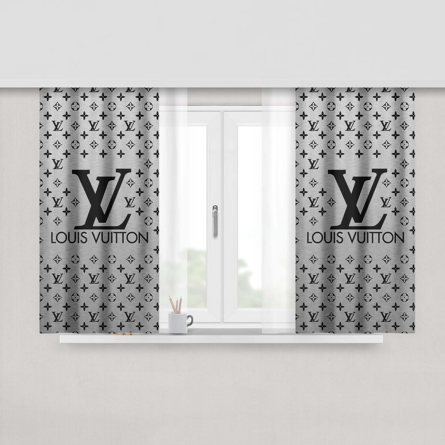 Louis Vuitton Metal Peach Skin Window Curtains