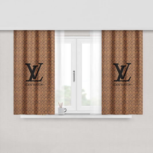 Louis Vuitton Mythic Monogram Peach Skin Window Curtains
