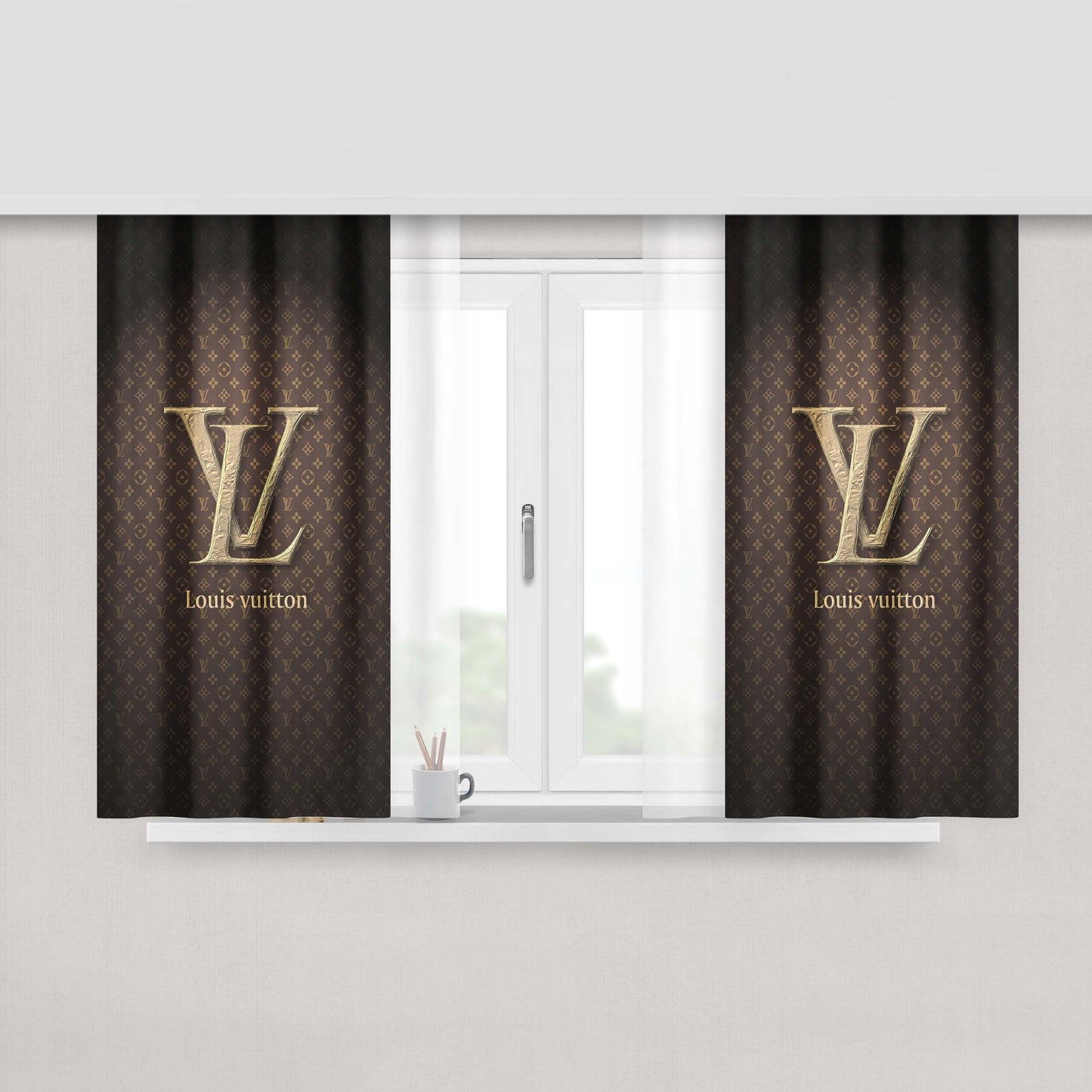 Louis Vuitton Nobel Peach Skin Window Curtains