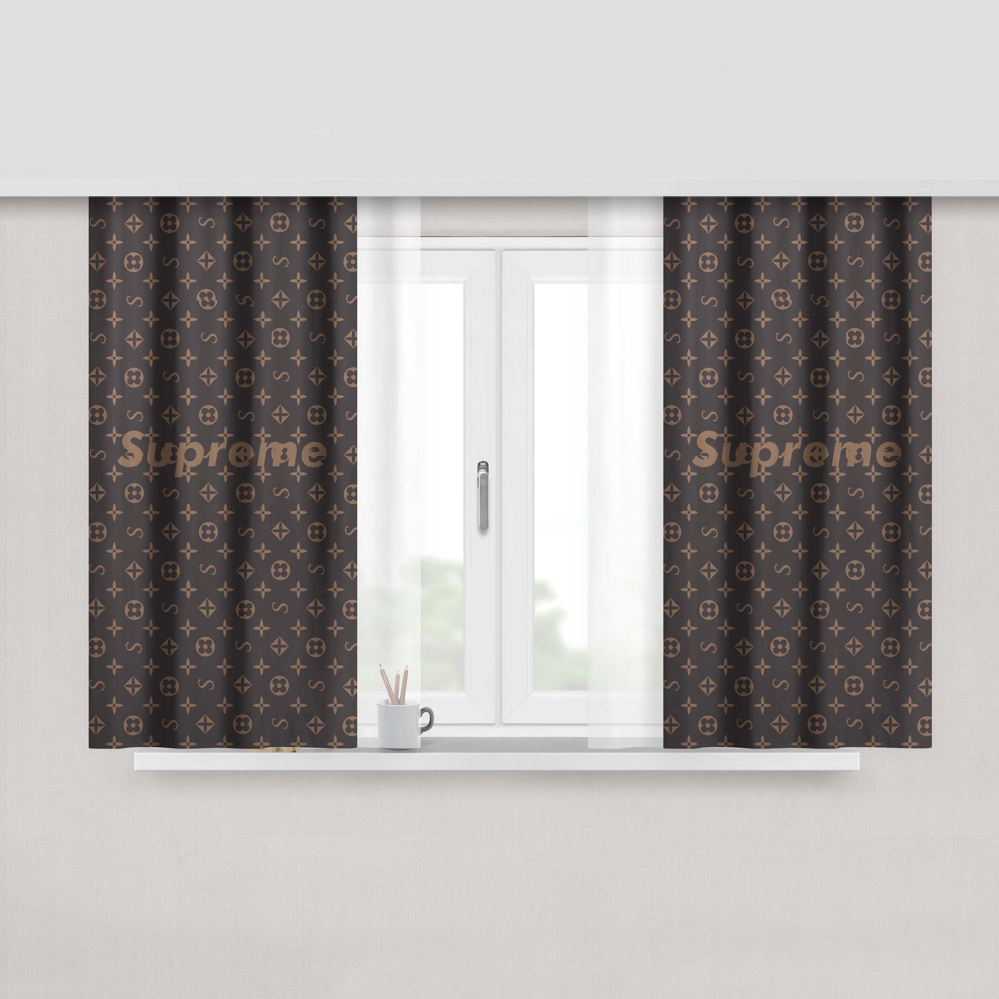 Louis Vuitton Supreme Peach Skin Window Curtains