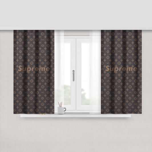 Louis Vuitton Supreme Peach Skin Window Curtains
