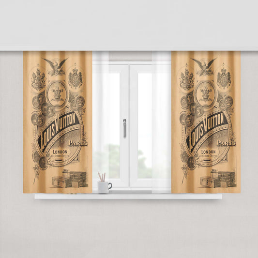 Louis Vuitton Vintage Peach Skin Window Curtains