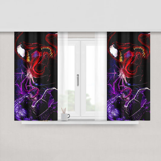 Marvel Rage Of Venom Peach Skin Window Curtains