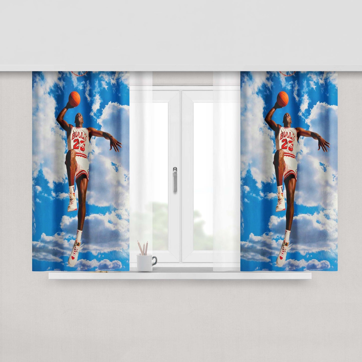 Michael Jordan Bulk 23 Peach Skin Window Curtains