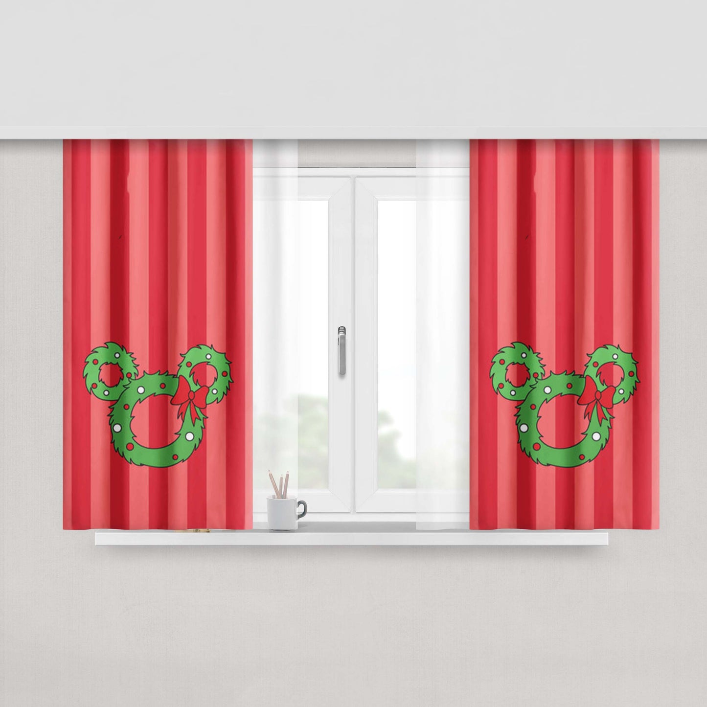 Mickey Reef Peach Skin Window Curtains