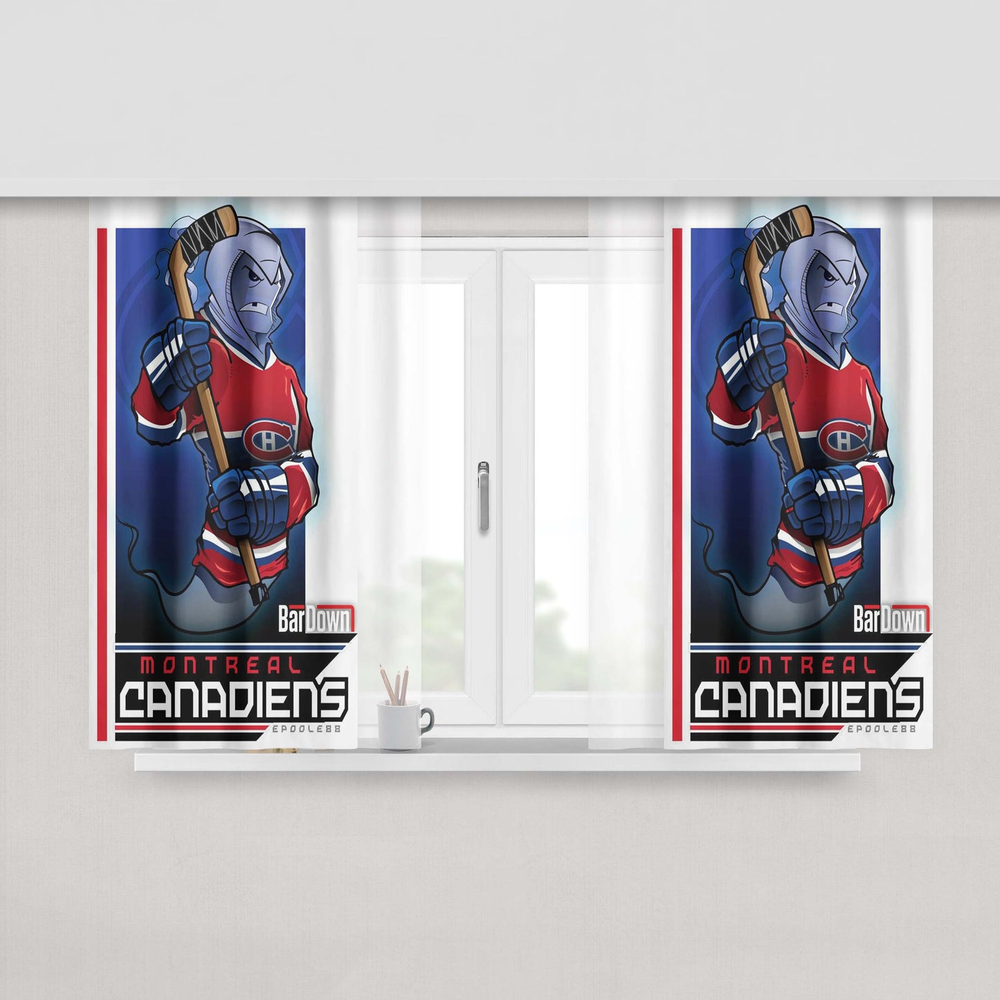 Montreal Canadiens Chicago Peach Skin Window Curtains