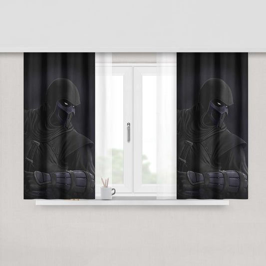 Mortal Kombat Noob Saibot Peach Skin Window Curtains