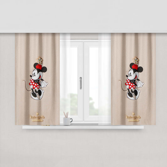 New York Kate Spade X Minnie Mouse Peach Skin Window Curtains