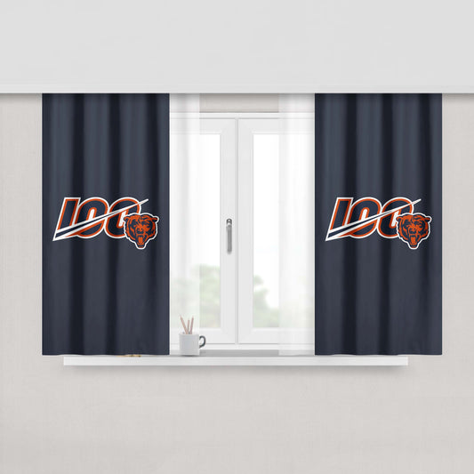 Nfl 100Th Chicago Bears Wallpapers Peach Skin Window Curtains