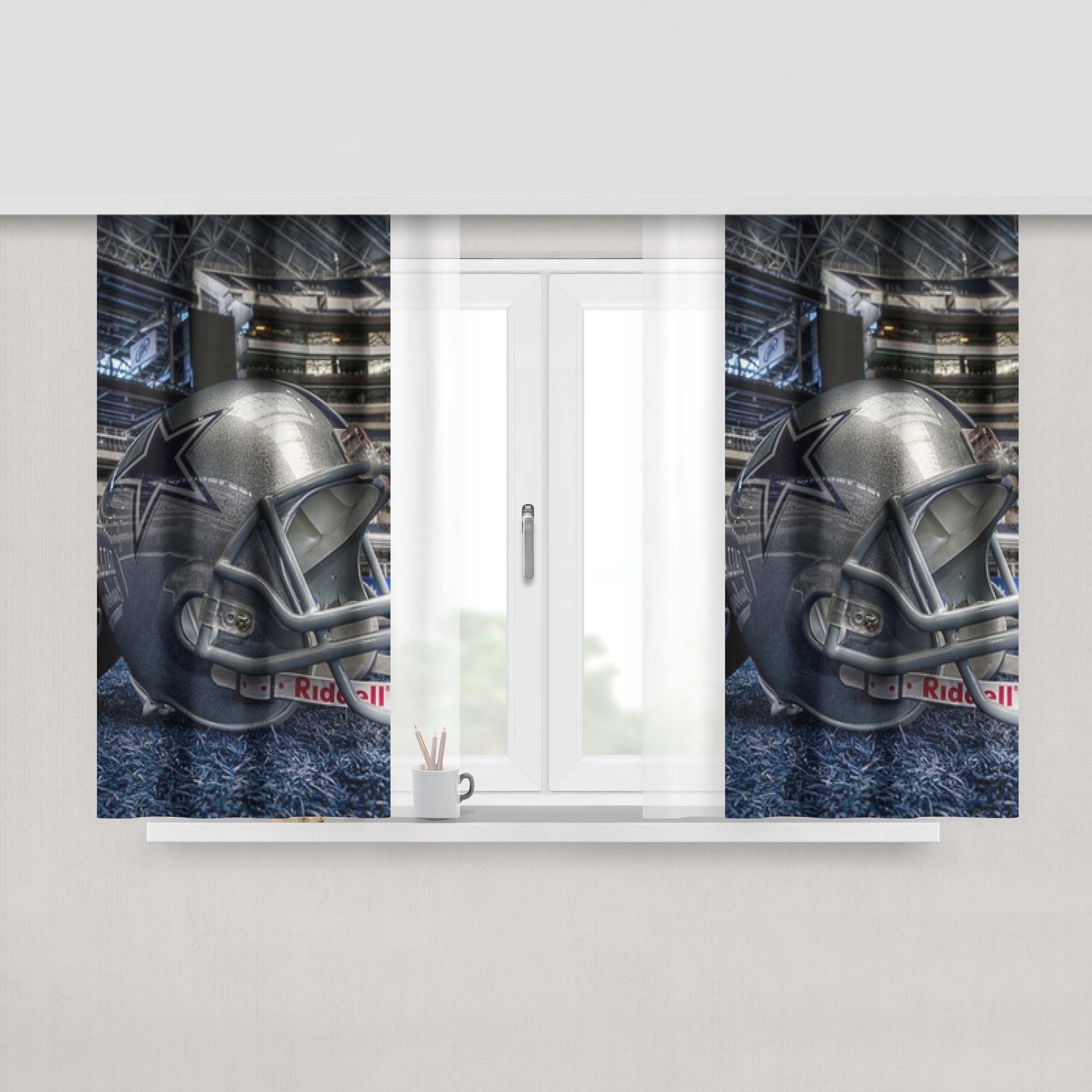 Nfl Dallas Cowboys Peach Skin Window Curtains