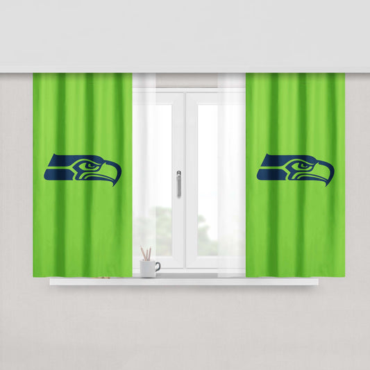 Nfl Seattle Seahawks Peach Skin Window Curtains