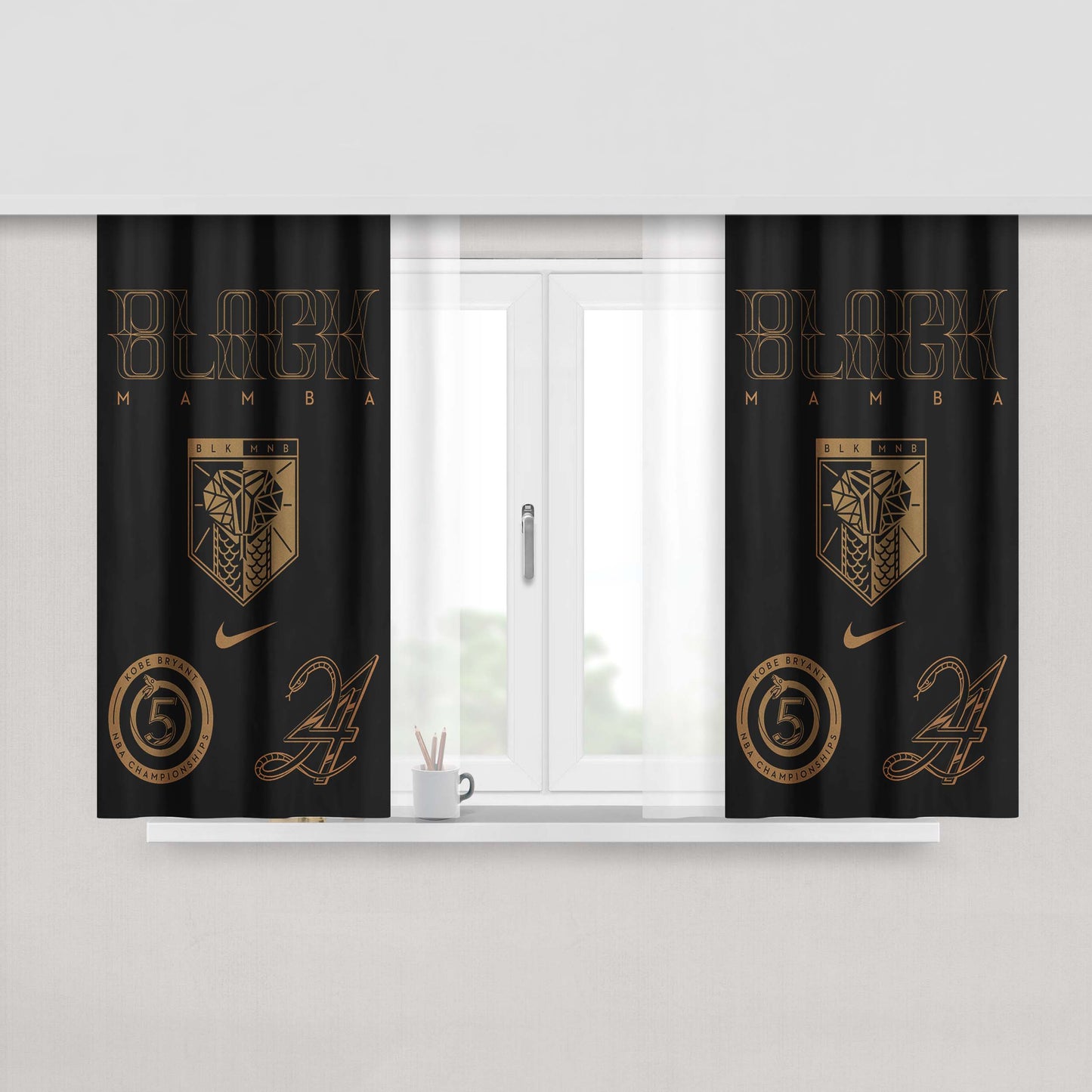 Nike Kobe Bryant Portada Peach Skin Window Curtains