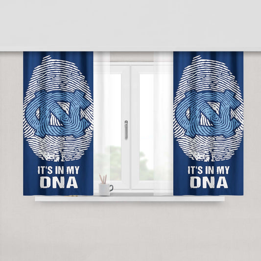 North Carolina Tar Heels It S In My Dna Peach Skin Window Curtains