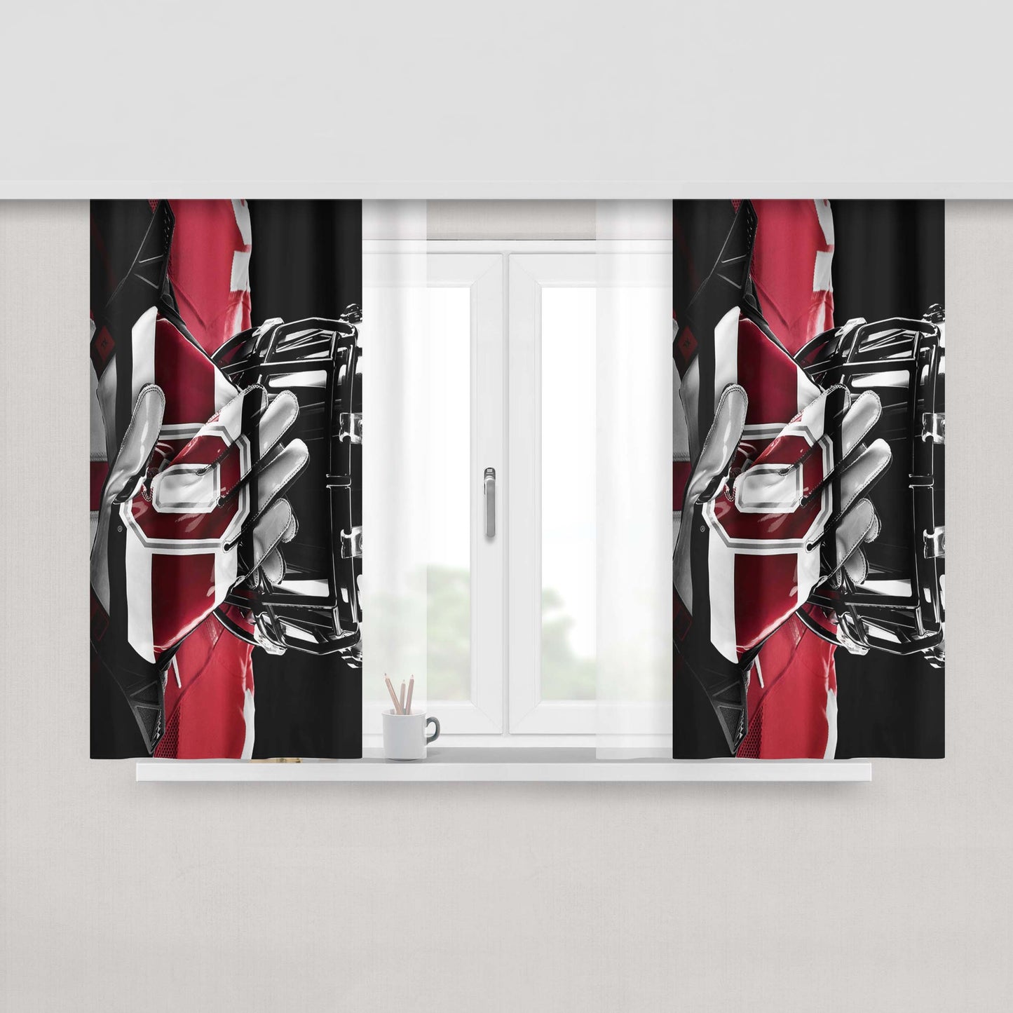 Ohio State Football Peach Skin Window Curtains
