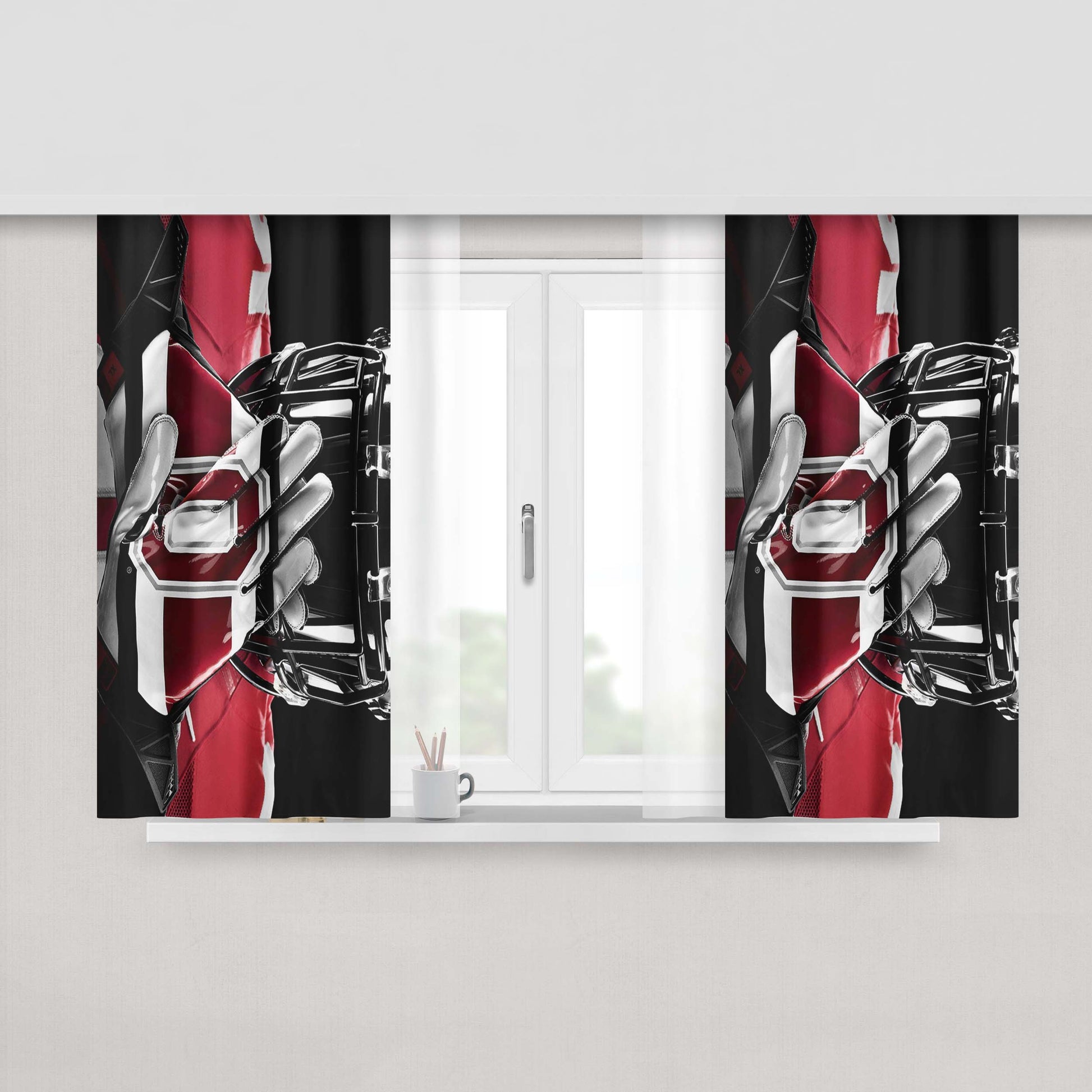 Ohio State Football Peach Skin Window Curtains