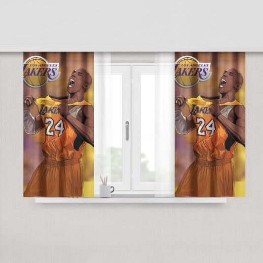 Painting Digital Kobe Bryant Peach Skin Window Curtains