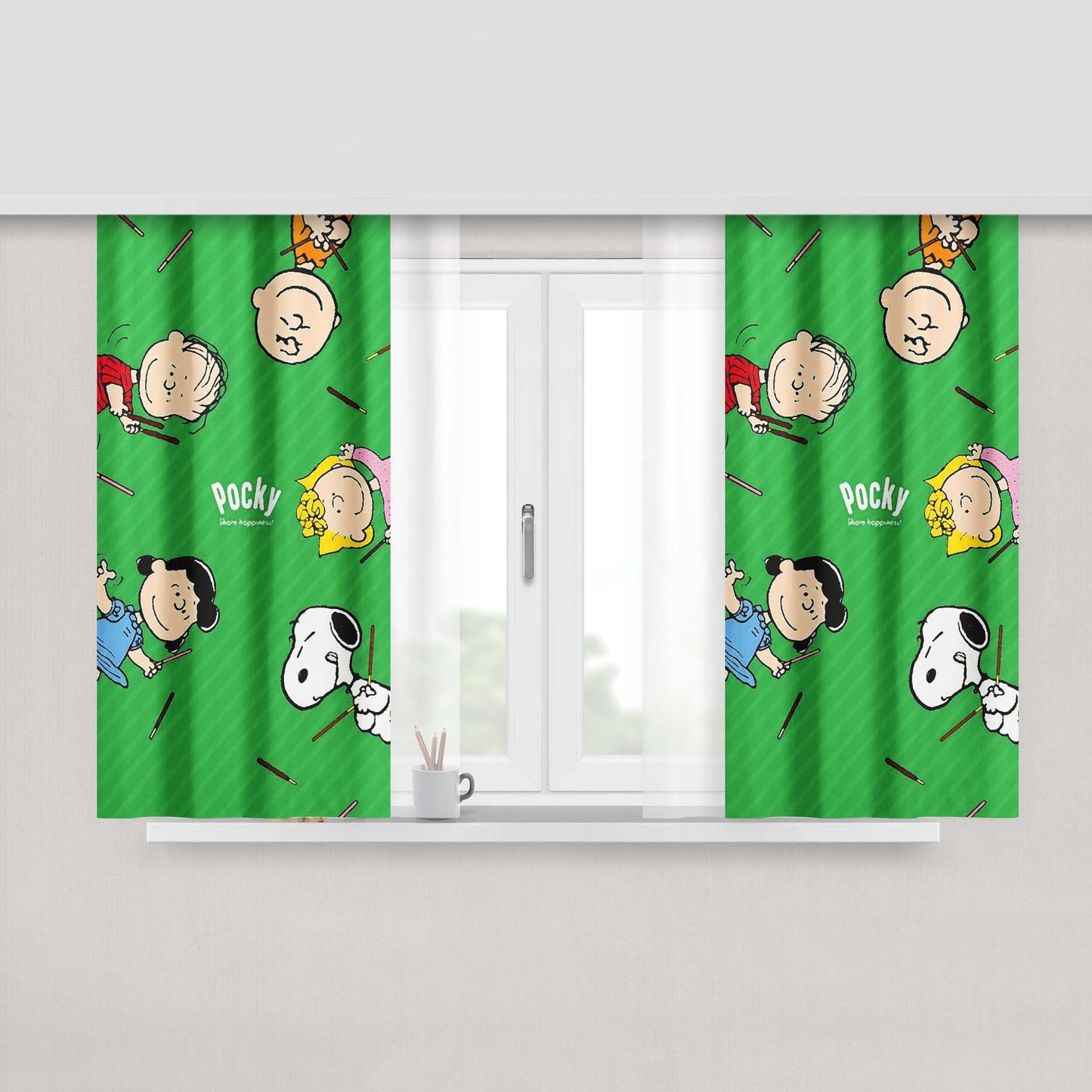 Peanuts Movie Pocky Peach Skin Window Curtains