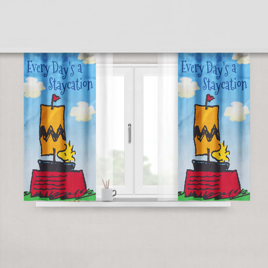Peanuts Woodstock Staycation Peach Skin Window Curtains