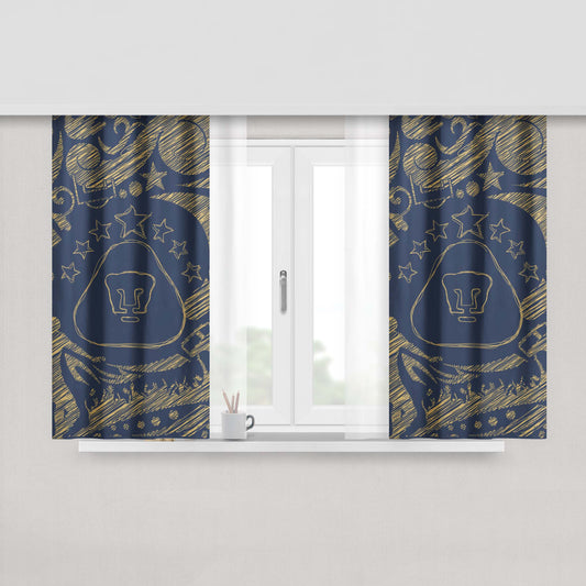 Pumas Unam Art Peach Skin Window Curtains