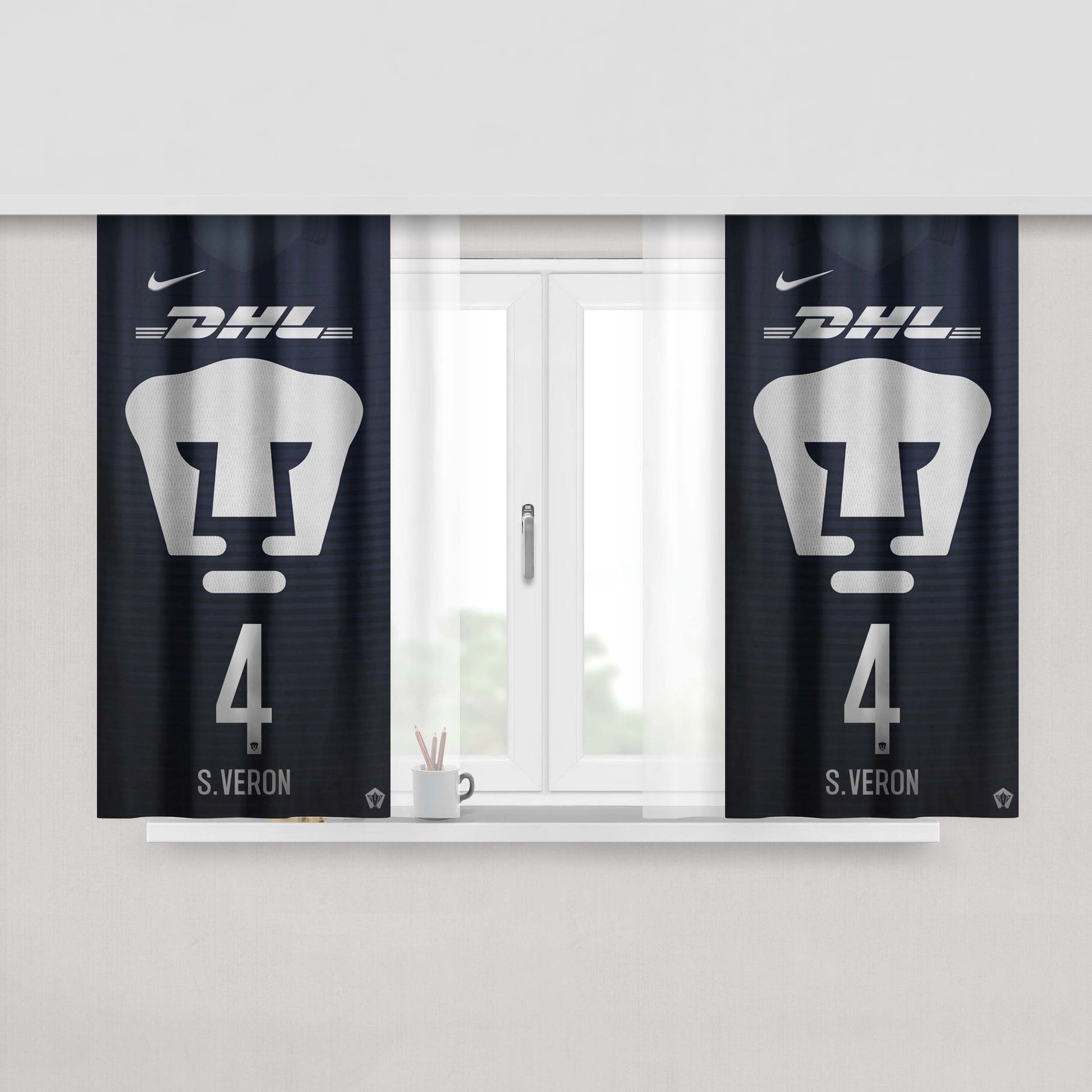 Pumas Unam Jersey S Veron Peach Skin Window Curtains