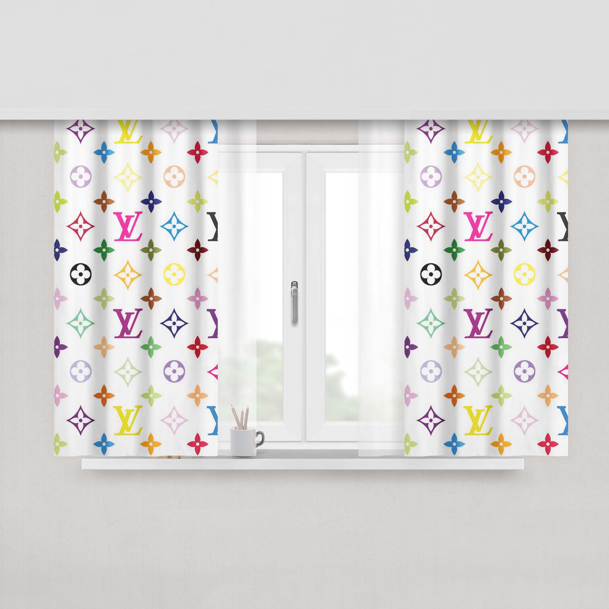 Rainbow Supreme X Louis Vuitton Peach Skin Window Curtains