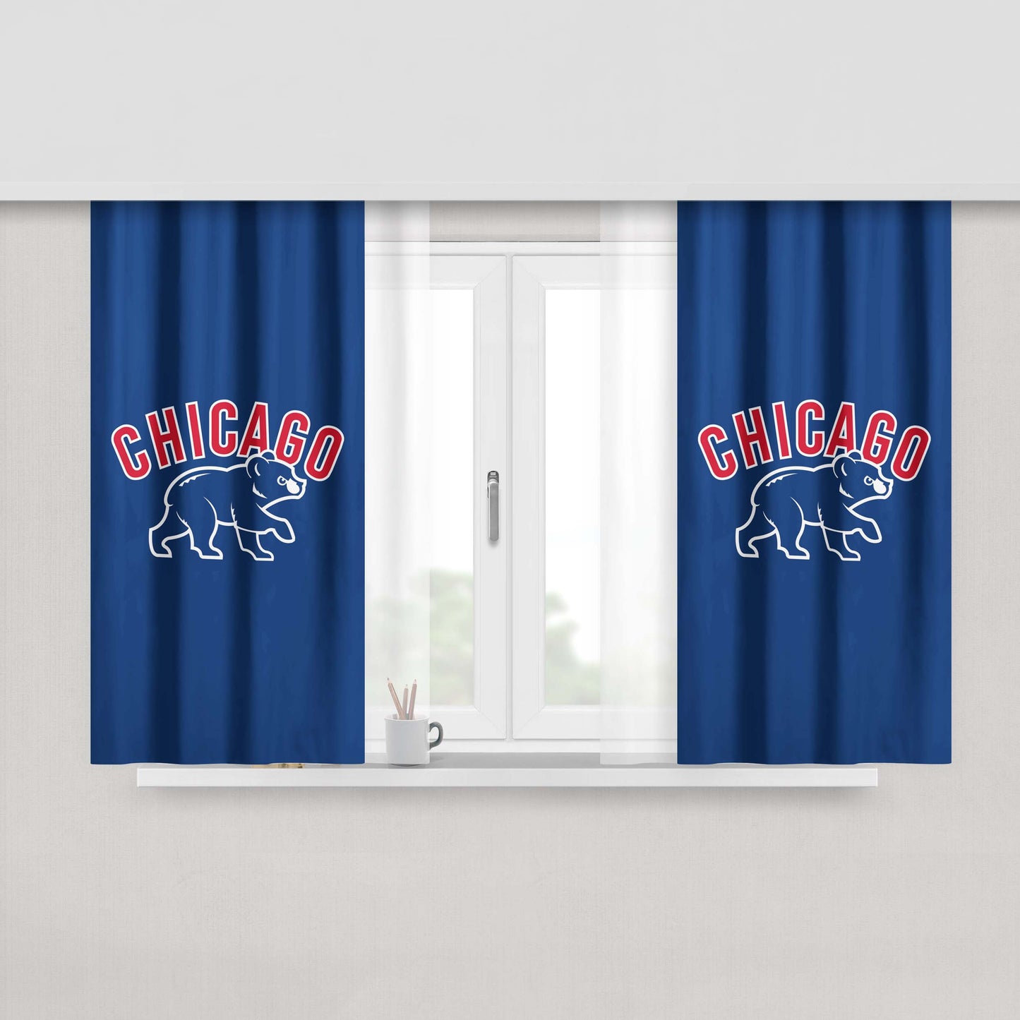 Recruit Chicago Cubs 2 Peach Skin Window Curtains