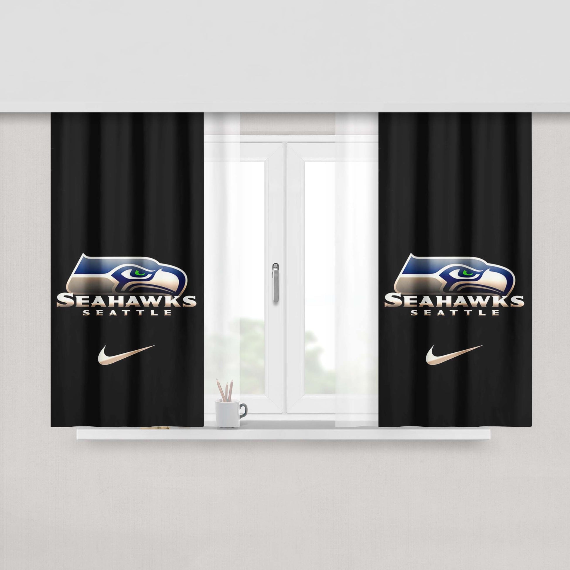 Seattle Seahawks Nfl New Peach Skin Window Curtains
