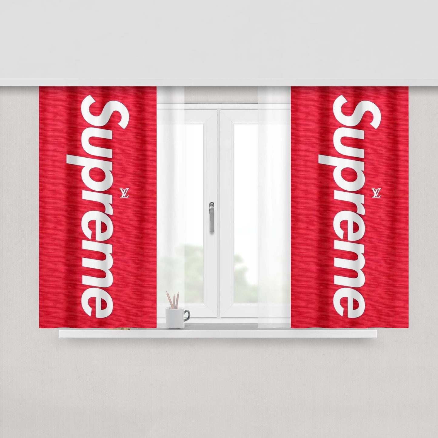 Supreme Louis Vuitton 4 Peach Skin Window Curtains