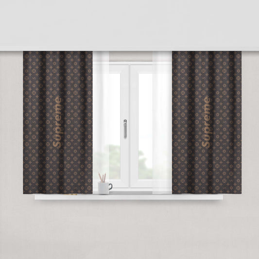 Supreme Louis Vuitton Pattern Peach Skin Window Curtains