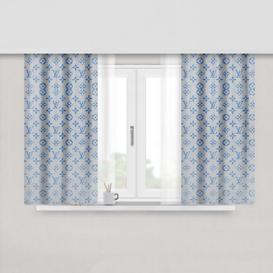 Texture Louis Vuitton Peach Skin Window Curtains