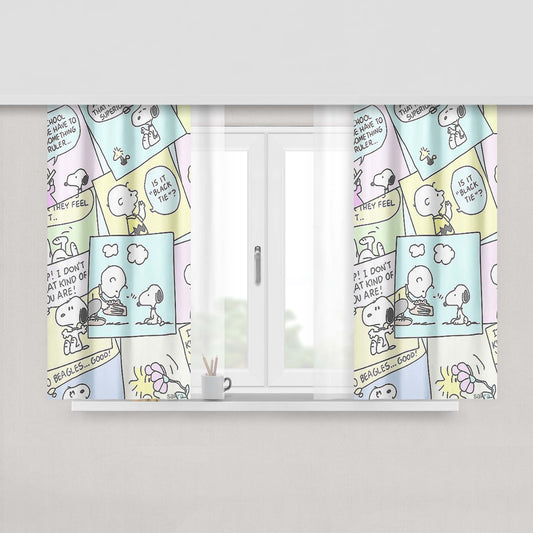 The Peanuts Comic Peach Skin Window Curtains