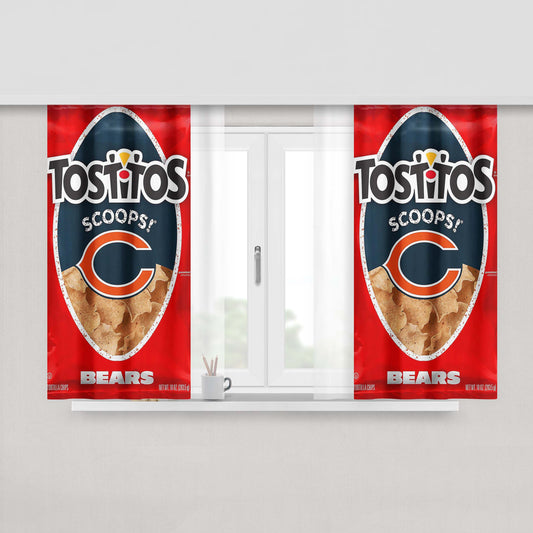 Tostitos Chicago Bears Peach Skin Window Curtains