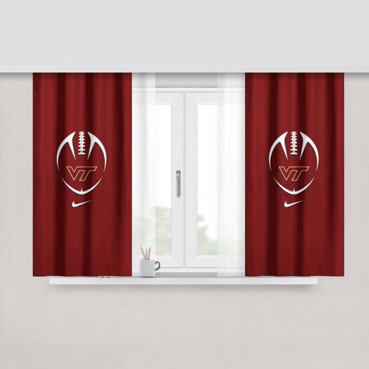 Virginia Tech Hokies Peach Skin Window Curtains