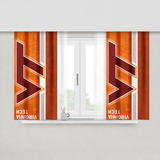 Virginia Tech Logo Peach Skin Window Curtains