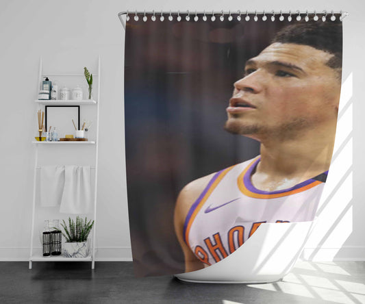 Phoenix Suns Devin Booker Bathroom Shower Curtain Fabric Waterproof | 66 X 72 Inch