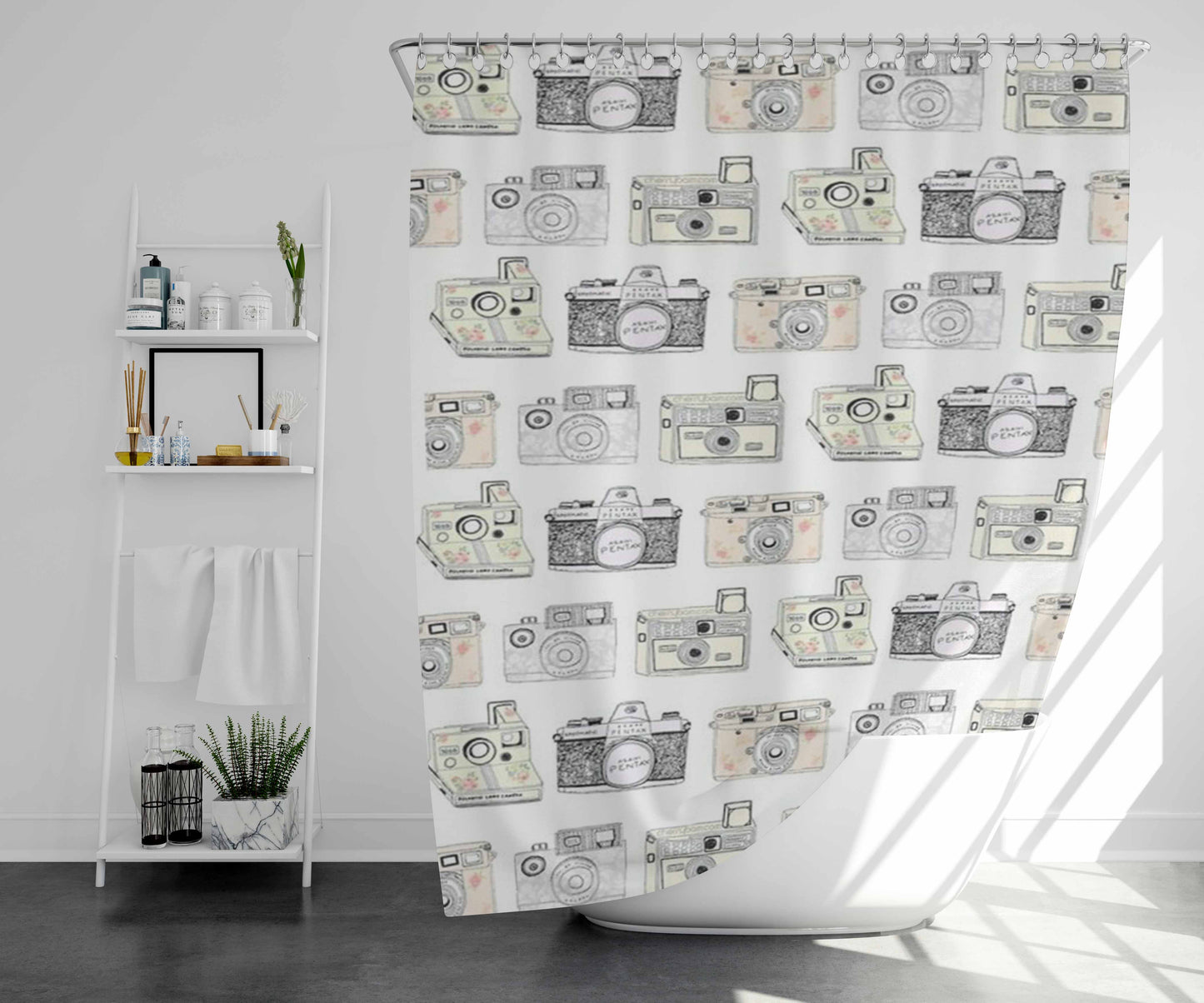 Photograp Pattern Bathroom Shower Curtain Fabric Waterproof | 66 X 72 Inch