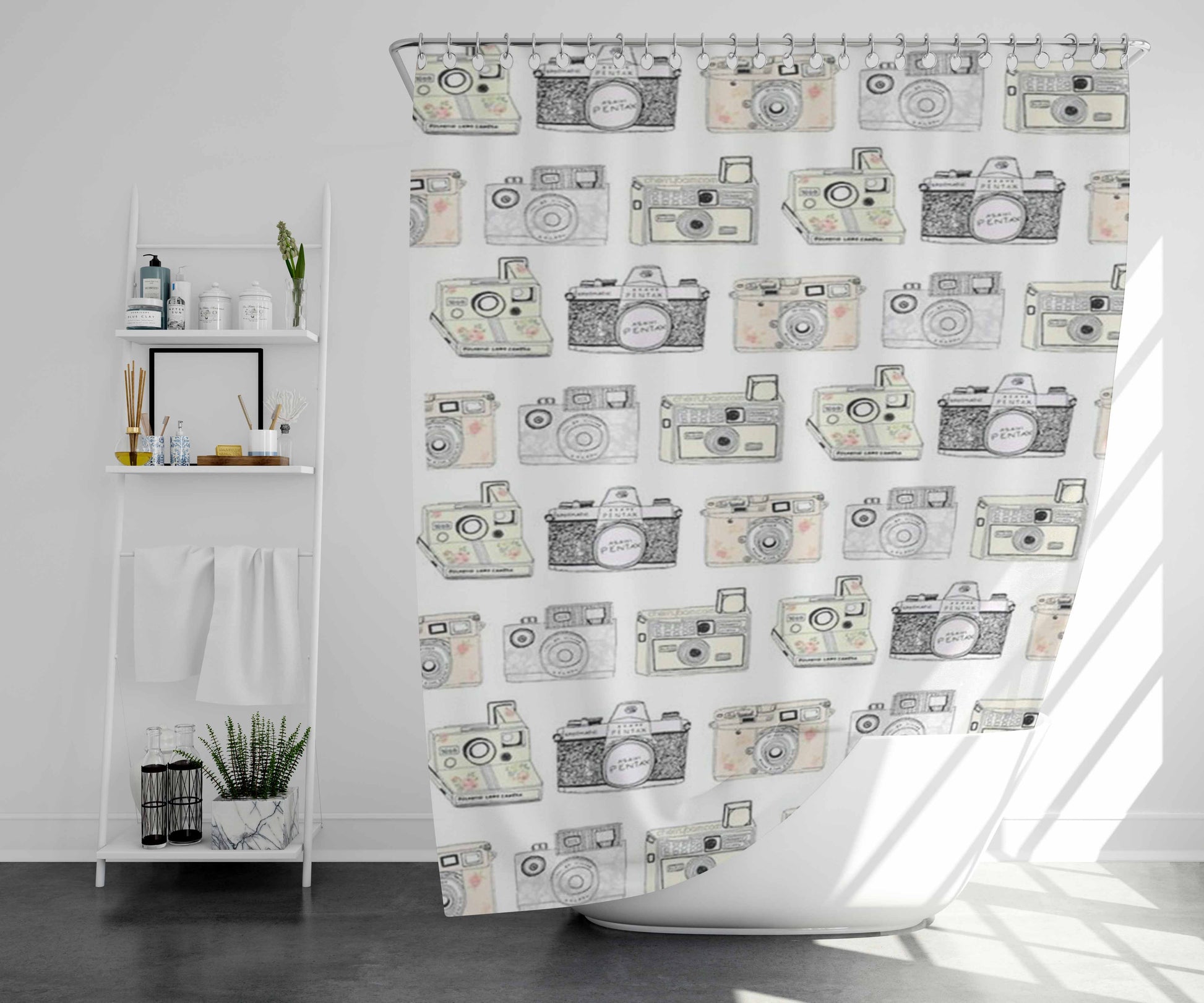 Photograp Pattern Bathroom Shower Curtain Fabric Waterproof | 66 X 72 Inch