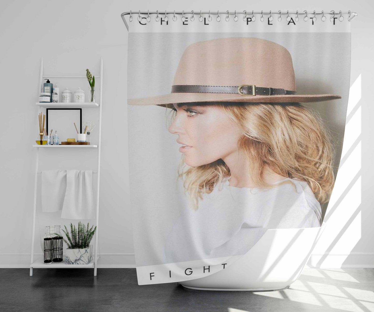 Rachel Platten Fight Song Cover Art Bathroom Shower Curtain Fabric Waterproof | 66 X 72 Inch