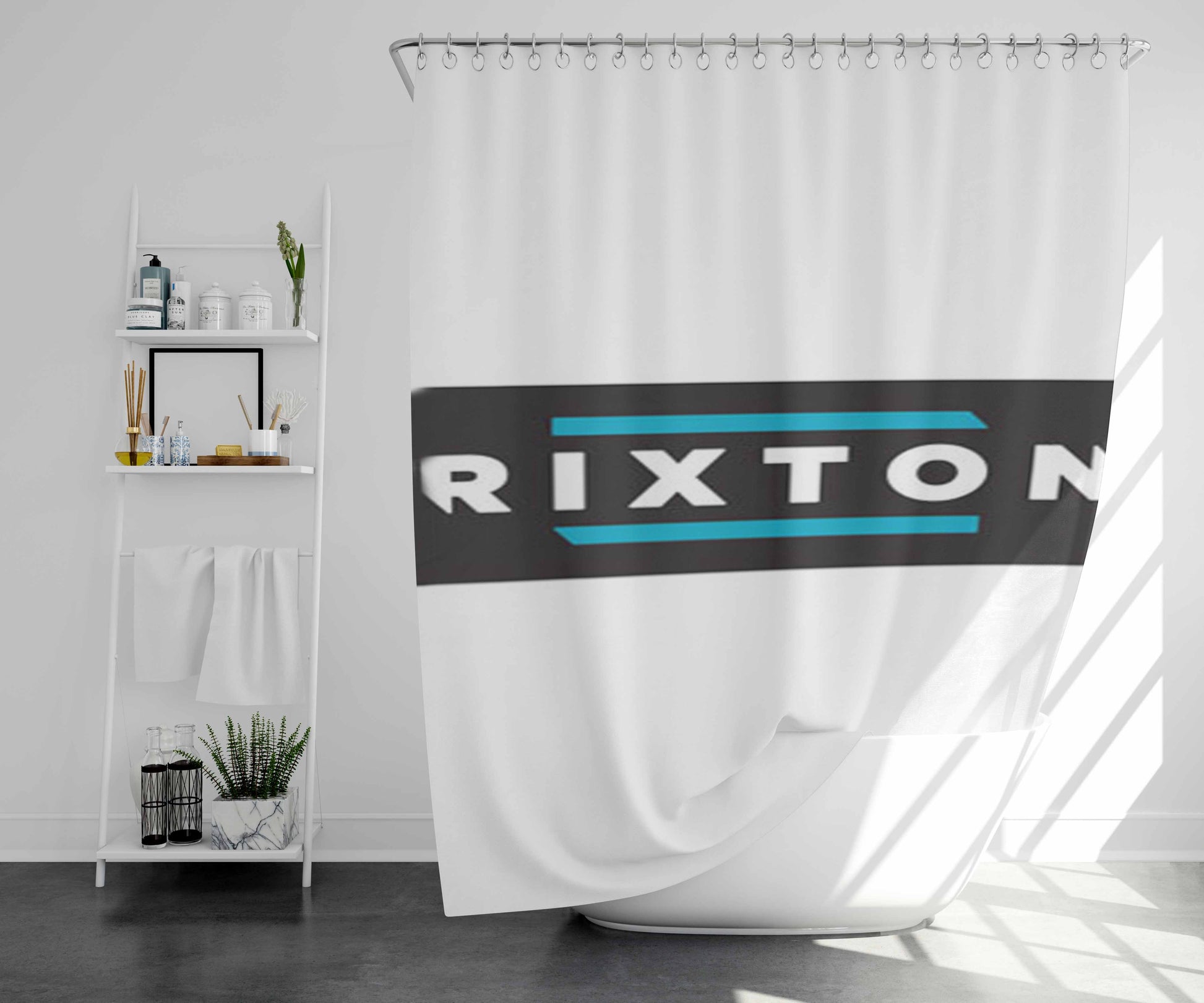 Rixton Art Bathroom Shower Curtain Fabric Waterproof | 66 X 72 Inch