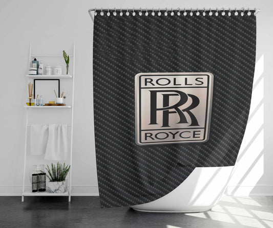 Rolls Royce Car Logo Bathroom Shower Curtain Fabric Waterproof | 66 X 72 Inch